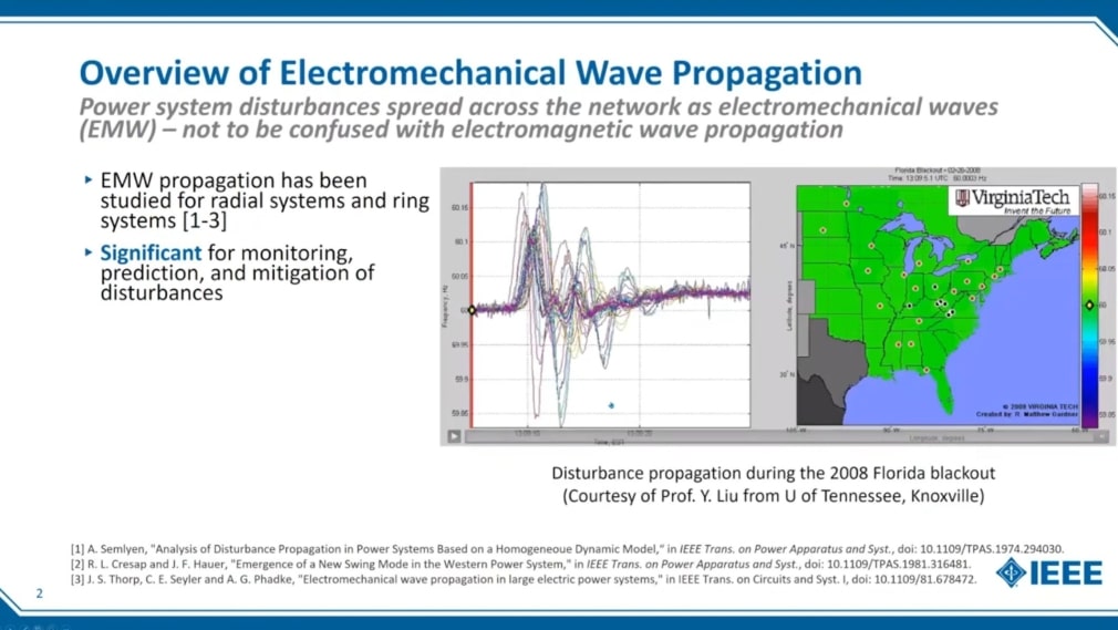 disturbance propagation in power grids with high converter penetration